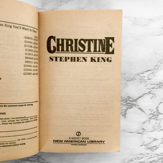 Christine by Stephen King [MOVIE TIE-IN PAPERBACK / 1983]