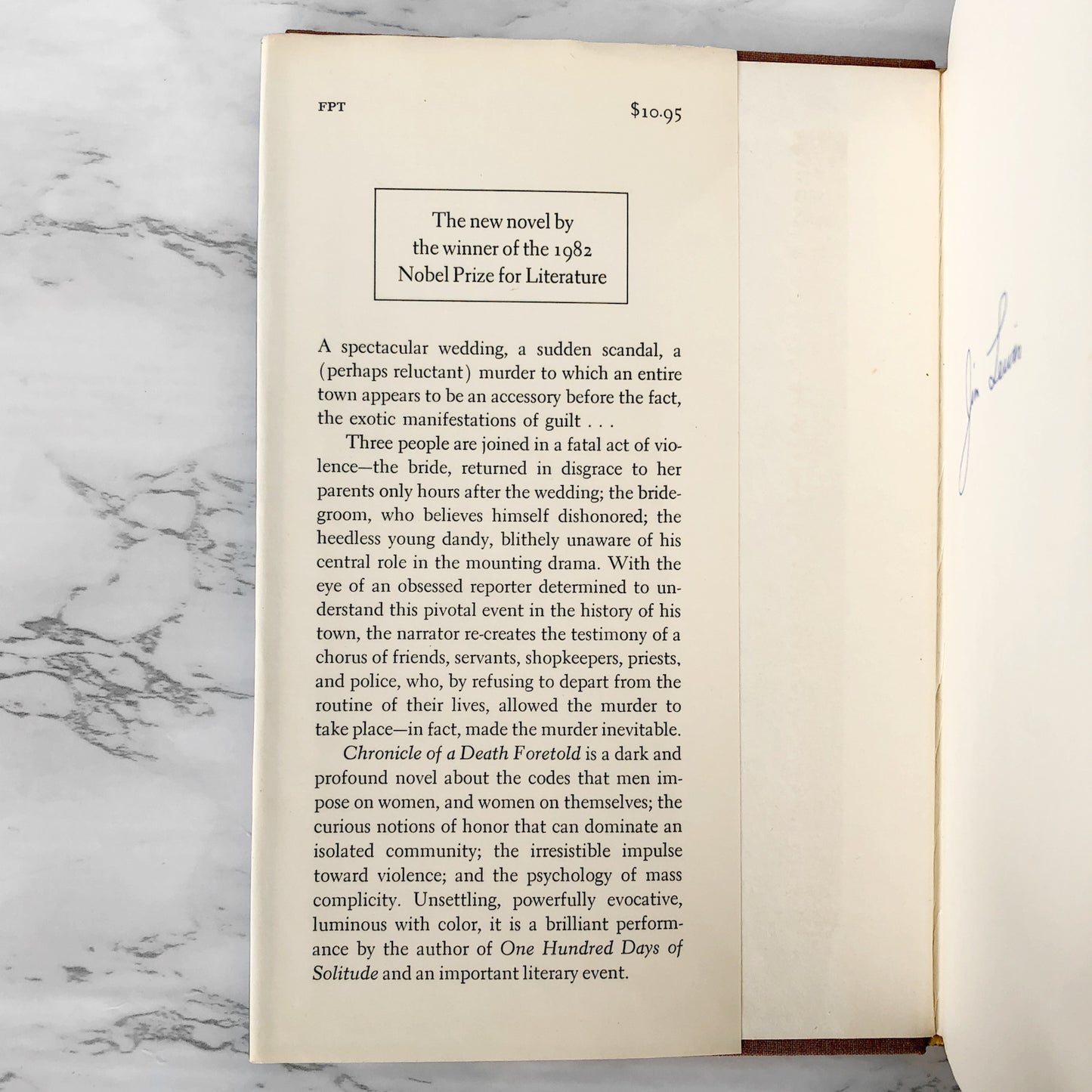 Chronicle of a Death Foretold by Gabriel García Márquez [U.S. FIRST EDITION • FIRST PRINTING] 1983