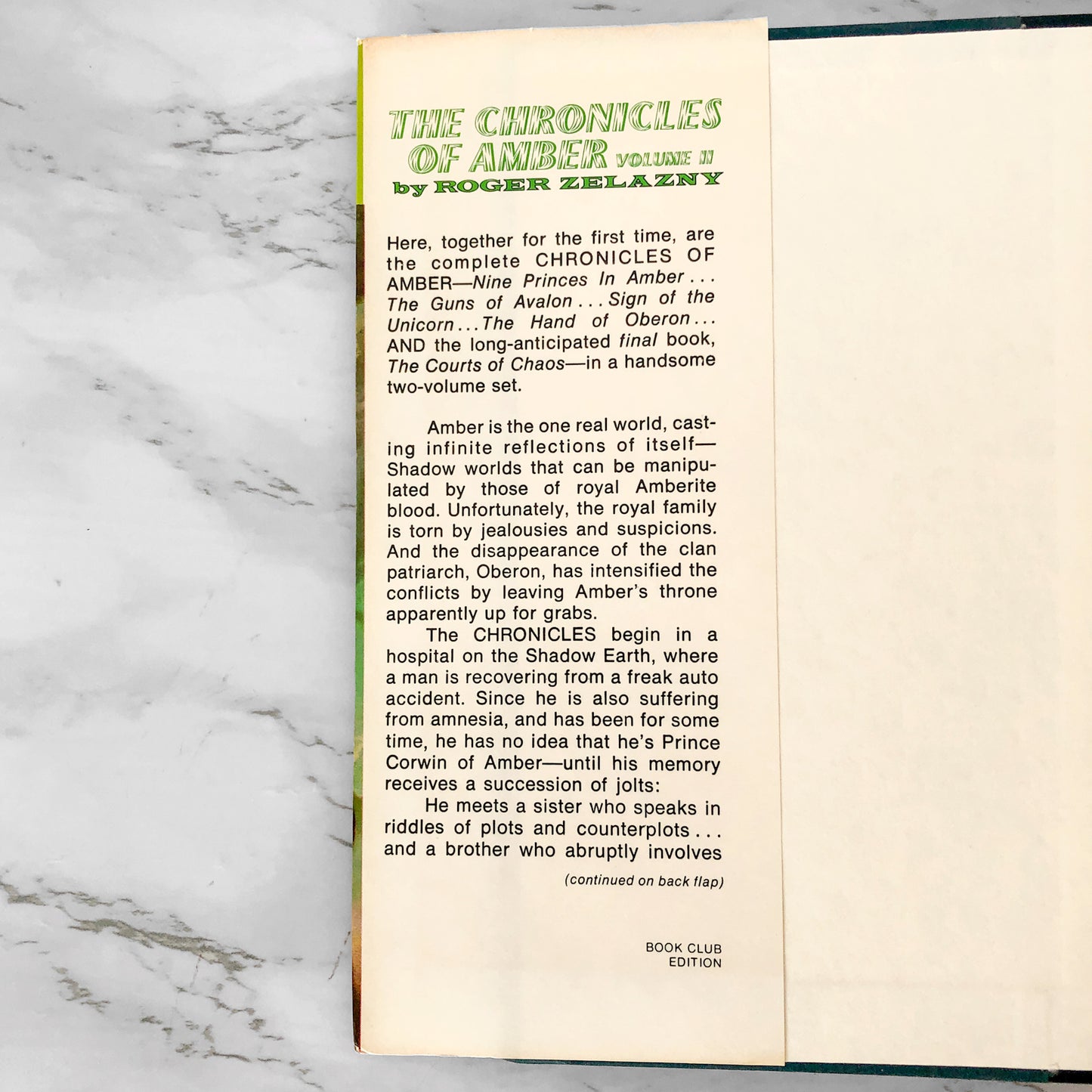 The Chronicles of Amber Omnibus: Volume II by Roger Zelazny [FIRST EDITION] 1978