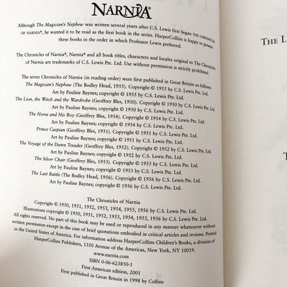 The Complete Chronicles of Narnia by C.S. Lewis [DELUXE PAPERBACK / 2001]