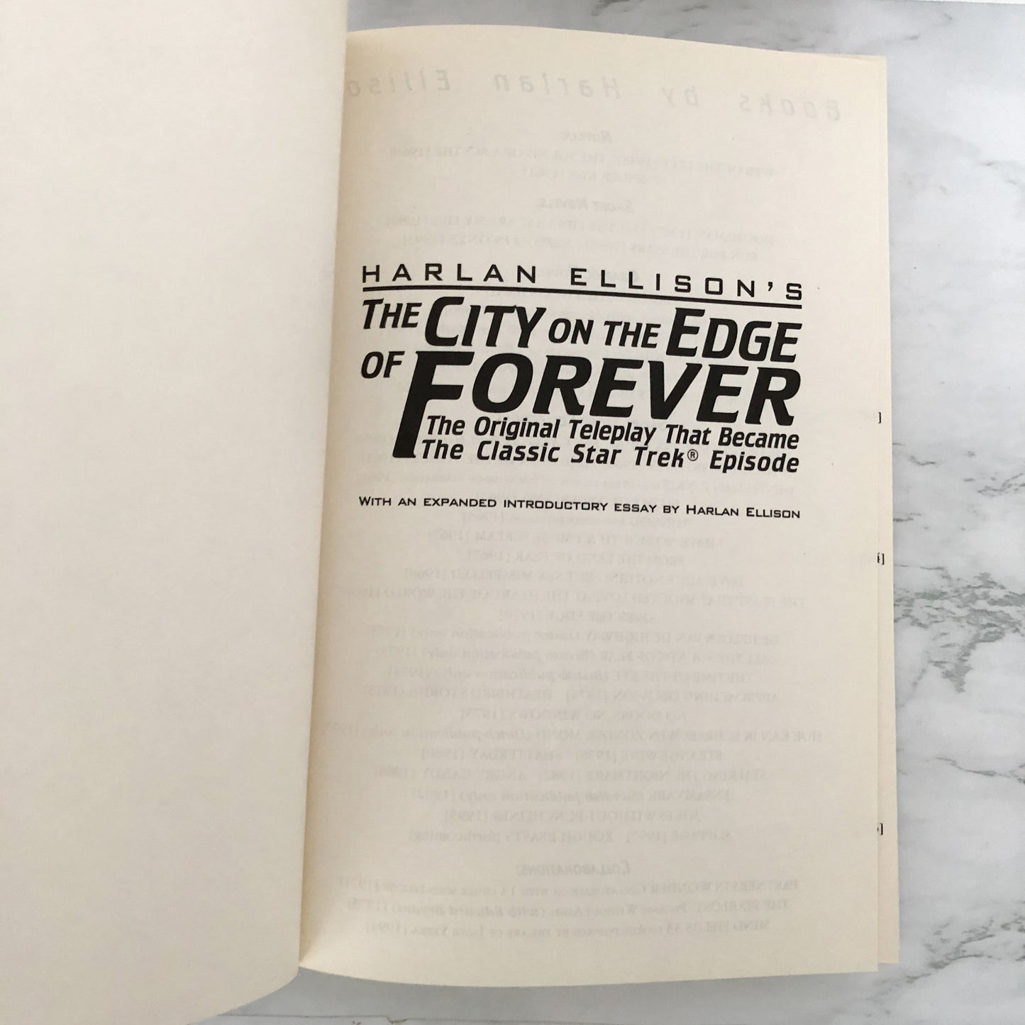 The City on the Edge of Forever: The Original Star Trek Teleplay by Harlan Ellison [1996 HARDCOVER]