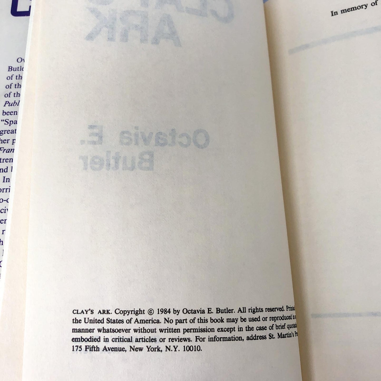 Clay's Ark by Octavia E. Butler [1984 HARDCOVER] Patternmaster #3