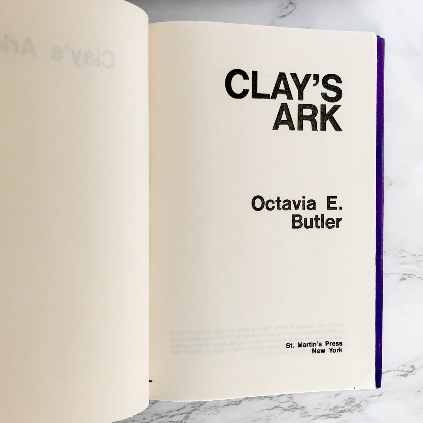 Clay's Ark by Octavia E. Butler [FIRST BOOK CLUB EDITION] 1984