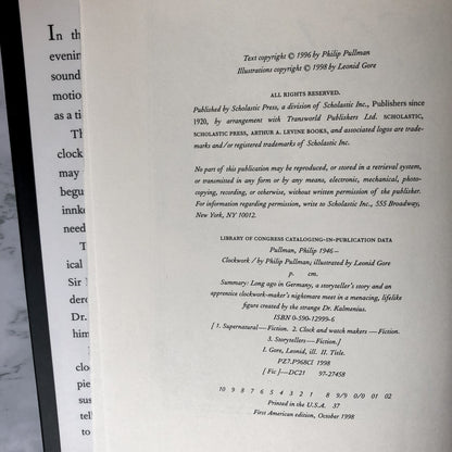 Clockwork by Philip Pullman [FIRST EDITION / FIRST PRINTING] - Bookshop Apocalypse