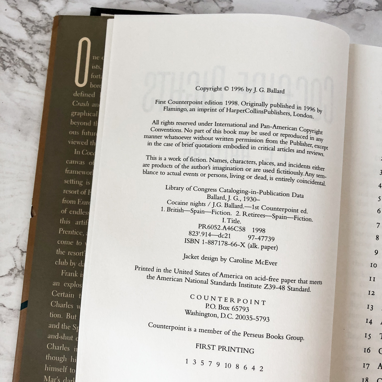 Cocaine Nights by J.G. Ballard [FIRST EDITION] - Bookshop Apocalypse