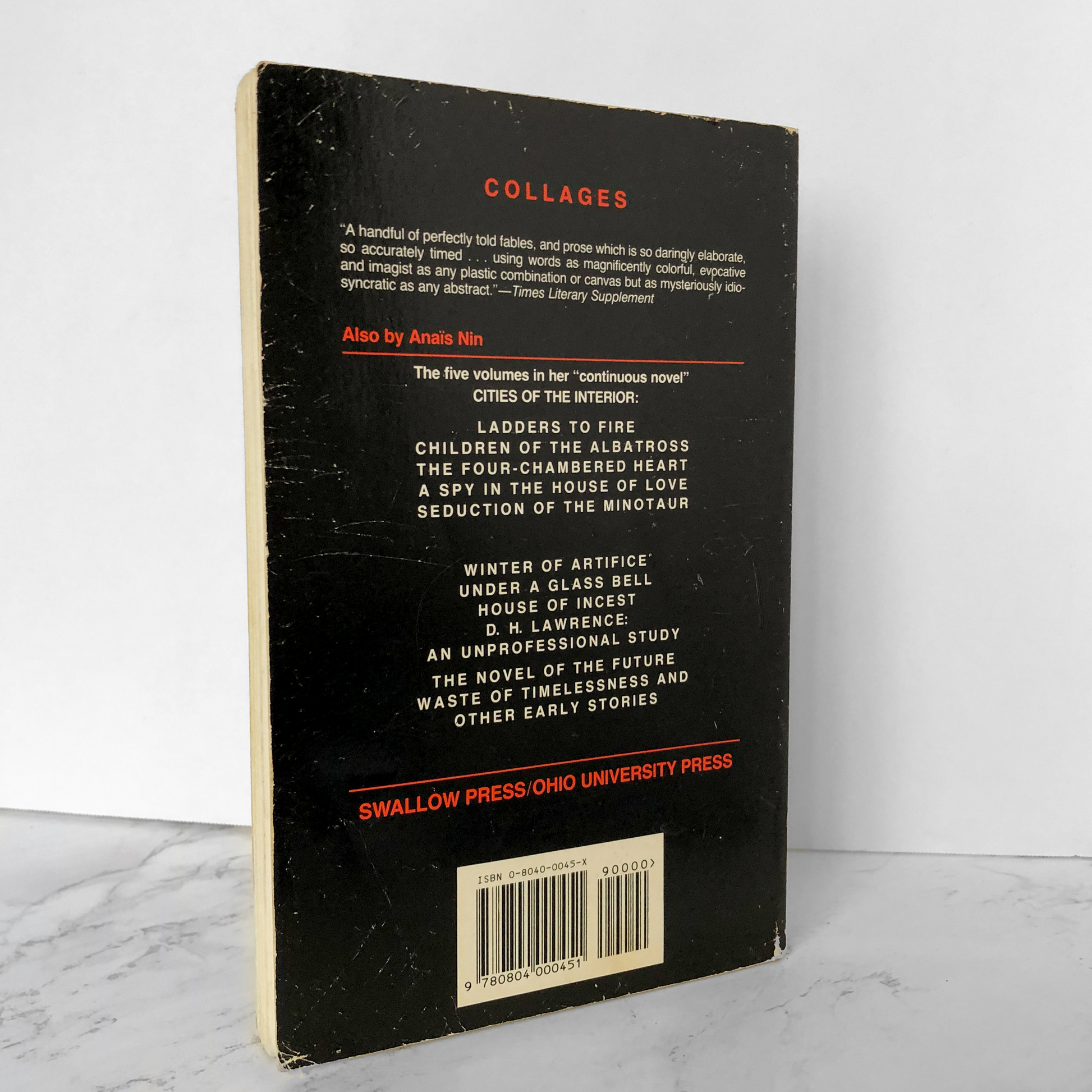 Collages by Anais Nin [1980 TRADE PAPERBACk] - Bookshop Apocalypse
