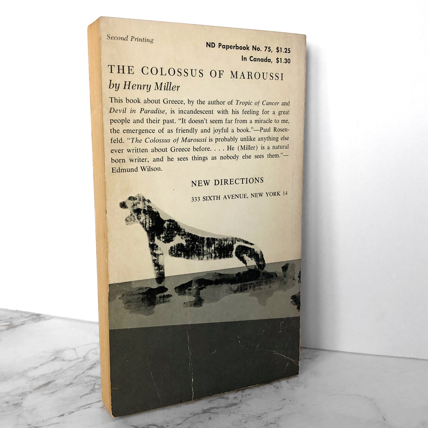 The Colossus of Maroussi by Henry Miller [1958 PAPERBACK]