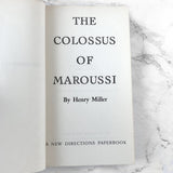 The Colossus of Maroussi by Henry Miller [1958 PAPERBACK]