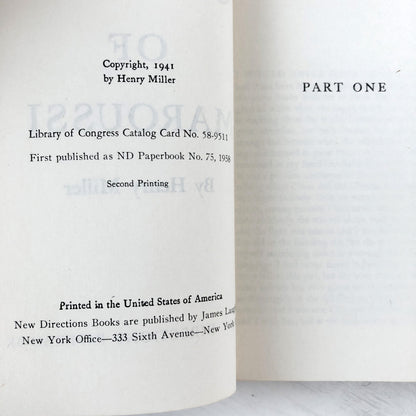 The Colossus of Maroussi by Henry Miller [1958 PAPERBACK]