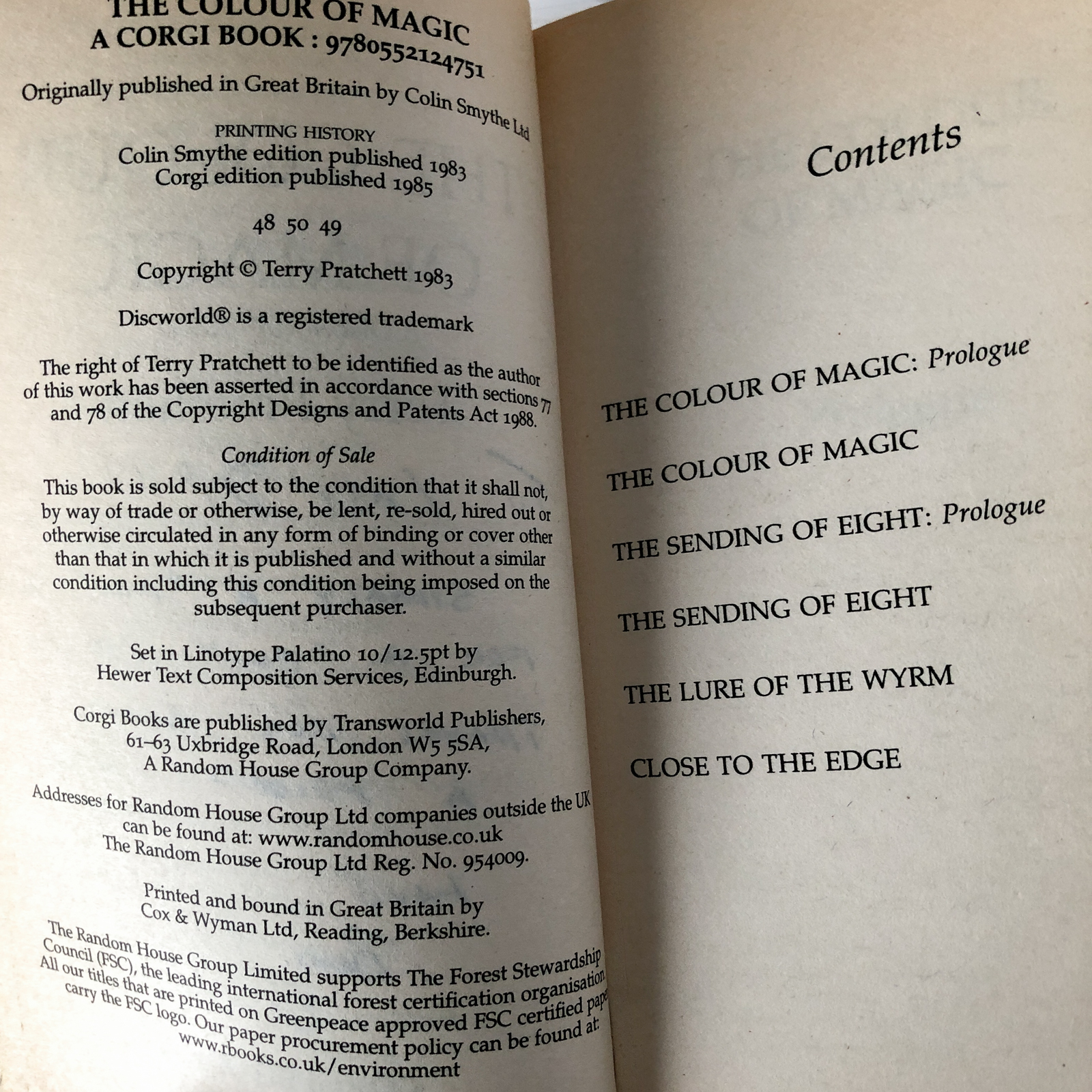 The Colour of Magic by Terry Pratchett [1985 PAPERBACK] - Bookshop Apocalypse
