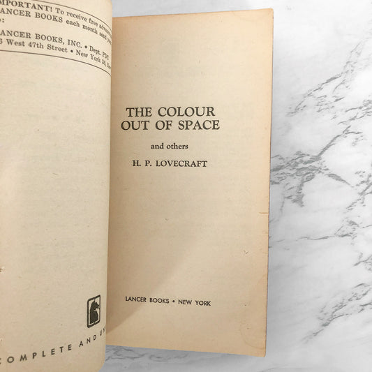 The Colour Out of Space & Others by H.P. Lovecraft [FIRST PAPERBACK PRINTING / 1964]