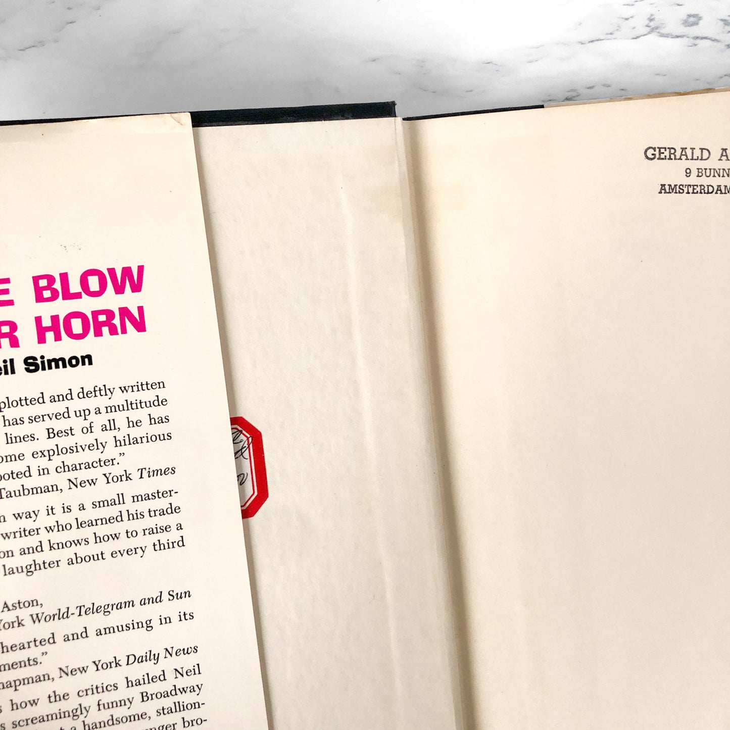 Come Blow Your Horn: A Play by Neil Simon [1961 HARDCOVER] BCE • Doubleday