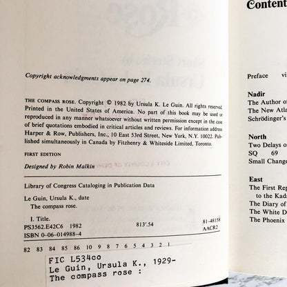 The Compass Rose: Short Stories by Ursula K. Le Guin [FIRST EDITION / FIRST PRINTING] 1982