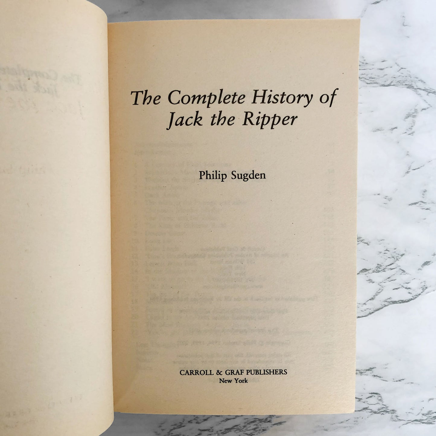 The Complete History of Jack the Ripper by Philip Sugden [TRADE PAPERBACK] 2002