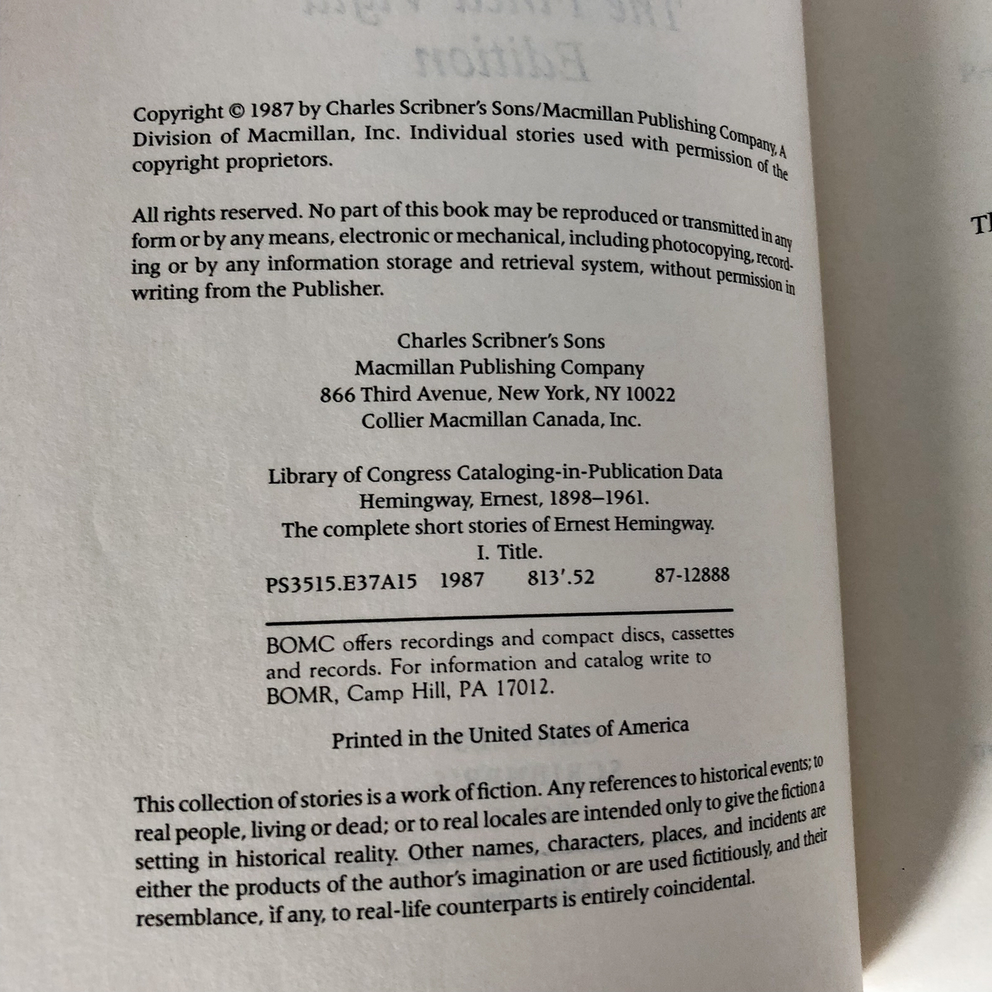 The Complete Short Stories of Ernest Hemingway - Bookshop Apocalypse