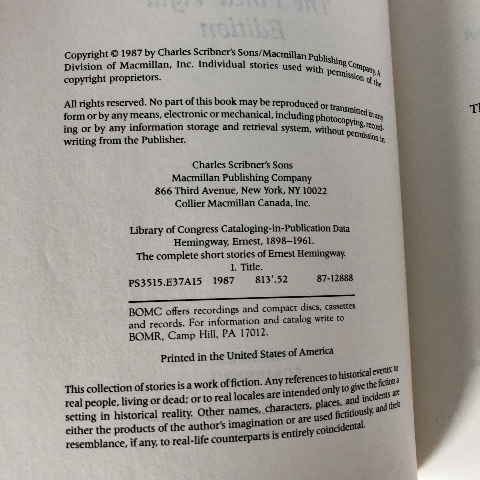 The Complete Short Stories of Ernest Hemingway - Bookshop Apocalypse