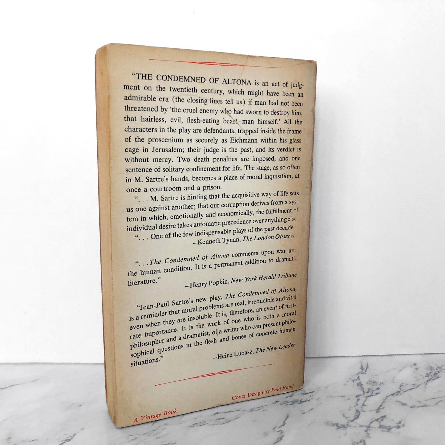 The Condemned of Altona by Jean-Paul Sartre [1961 PAPERBACK] - Bookshop Apocalypse