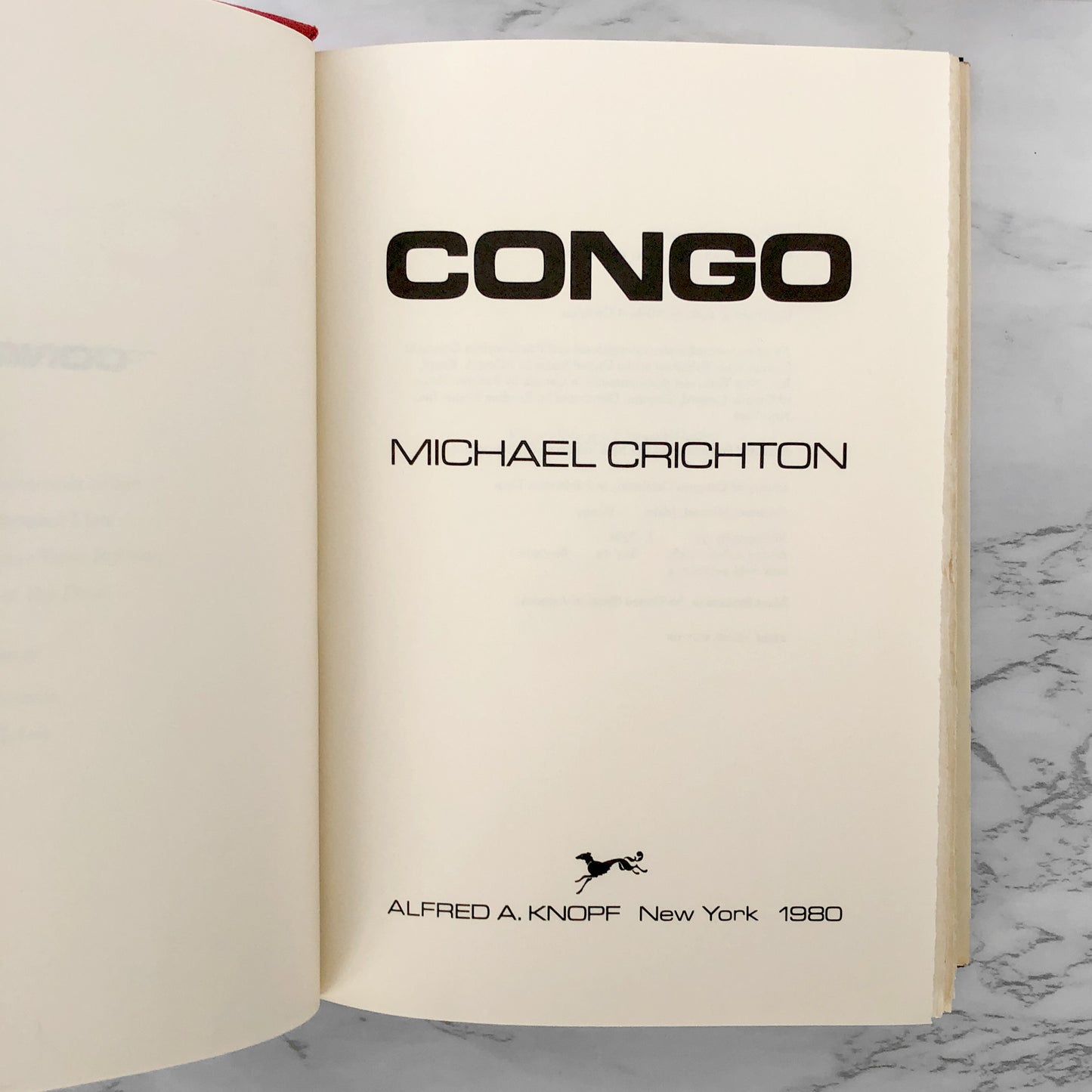 Congo by Michael Crichton [FIRST EDITION / FIRST PRINTING] 1980