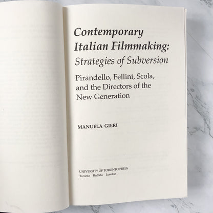 Contemporary Italian Filmmaking: Pirandello, Fellini, Scola & the Directors of the New Generation by Manuela Gieri [1995 PAPERBACK] - Bookshop Apocalypse