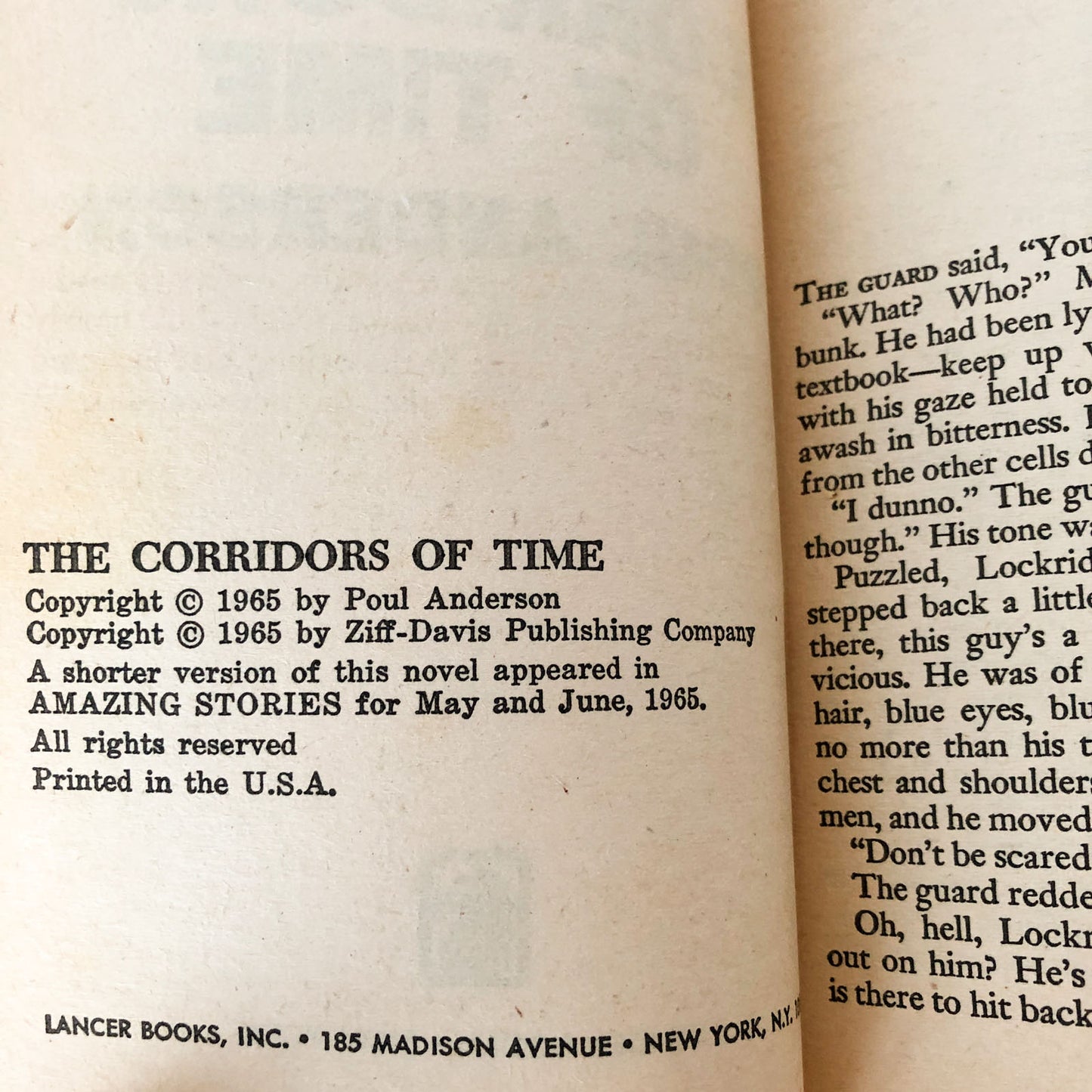 The Corridors of Time by Poul Anderson [FIRST EDITION / 1965]