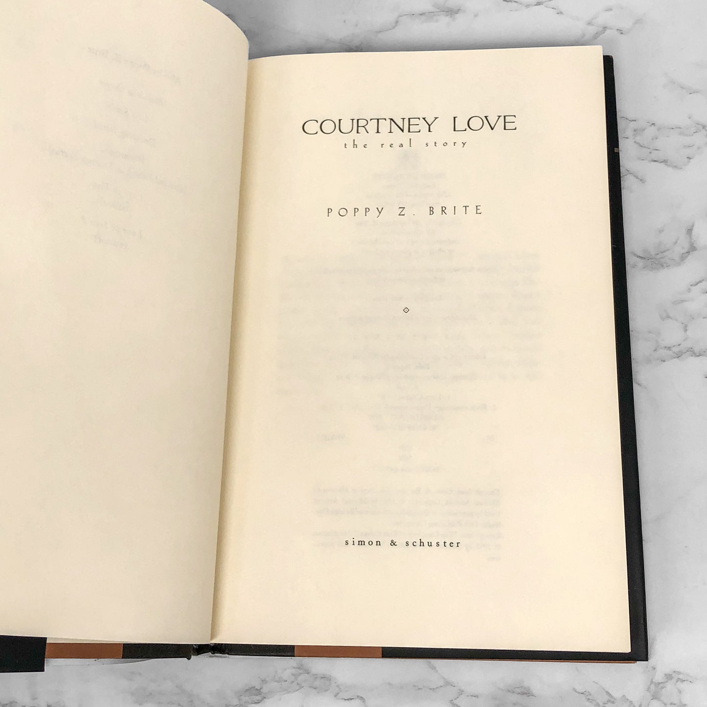 Courtney Love: The Real Story by Poppy Z. Brite [FIRST EDITION • FIRST PRINTING] 1997