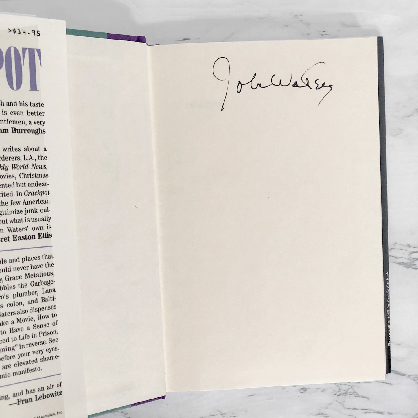 Crackpot: The Obsessions of John Waters SIGNED! [FIRST EDITION] 1986