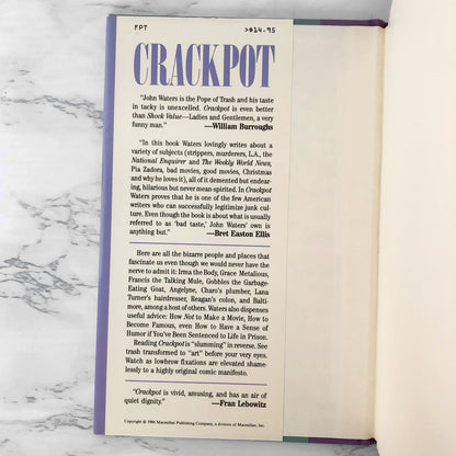 Crackpot: The Obsessions of John Waters [FIRST EDITION / FIRST PRINTING] 1986