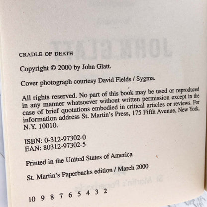 Cradle of Death by John Glatt [2000 PAPERBACK]