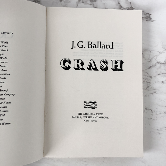 Crash by J.G. Ballard [1996 TRADE PAPERBACK] - Bookshop Apocalypse