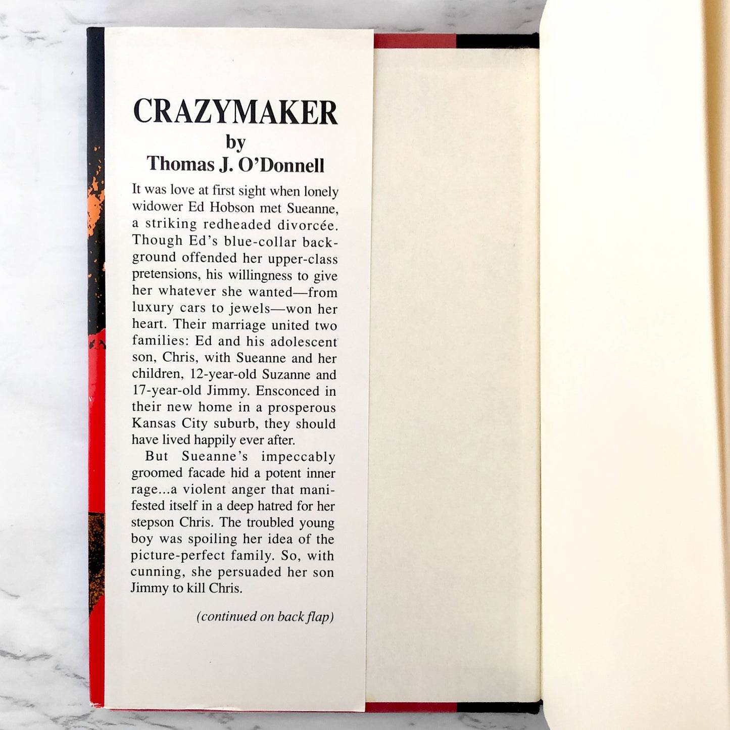 Crazymaker by Thomas Joseph O'Donnell [FIRST HARDCOVER EDITION] 1992