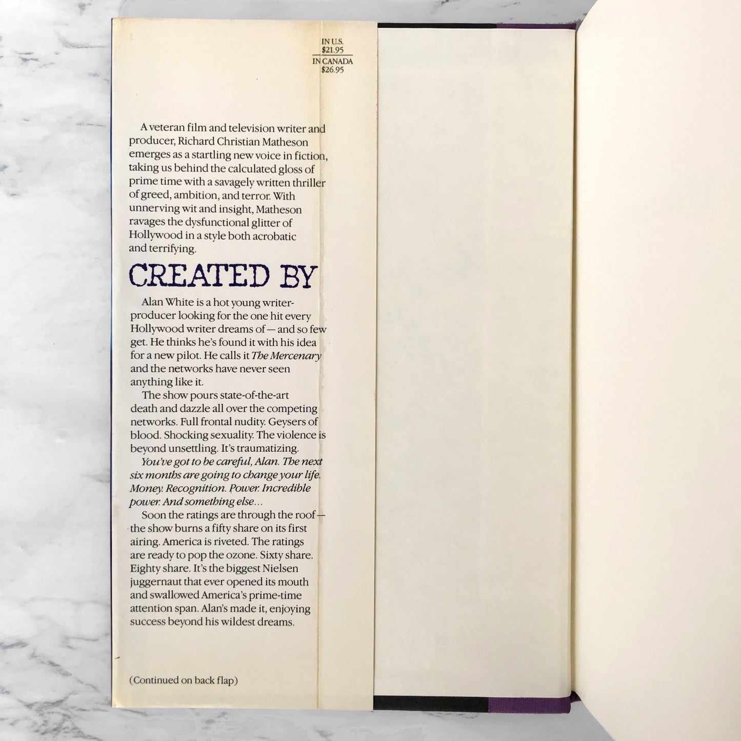 Created By by Richard Christian Matheson SIGNED! [FIRST EDITION / FIRST PRINTING] 1993