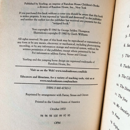 The Cricket in Times Square by George Selden [TRADE PAPERBACK] 1970 • Yearling