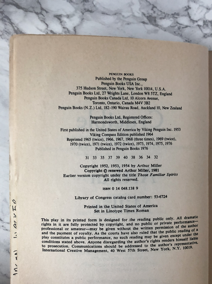 The Crucible by Arthur Miller - Bookshop Apocalypse