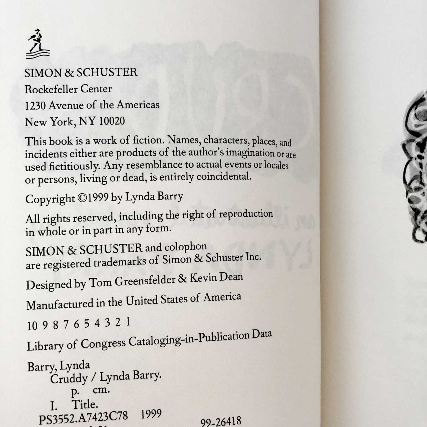 Cruddy by Lynda Barry [FIRST EDITION / FIRST PRINTING] 1999