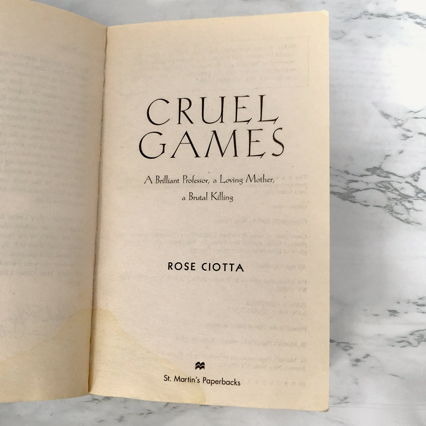 Cruel Games by Rose Ciotta [2009 PAPERBACK]