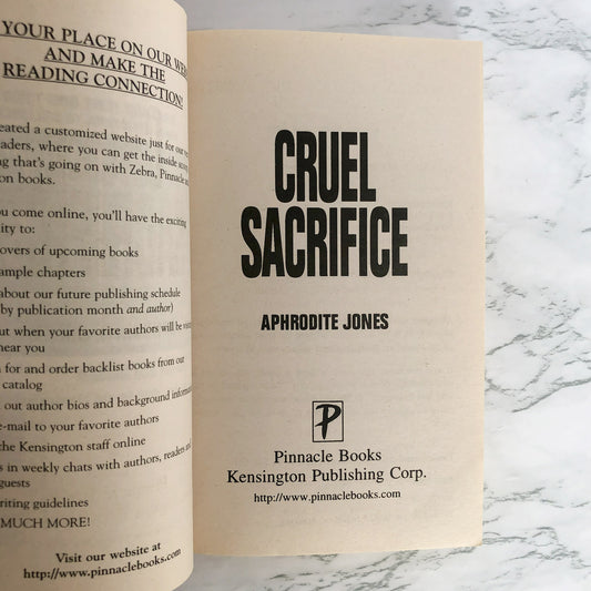 Cruel Sacrifice by Aphrodite Jones [1994 PAPERBACK]