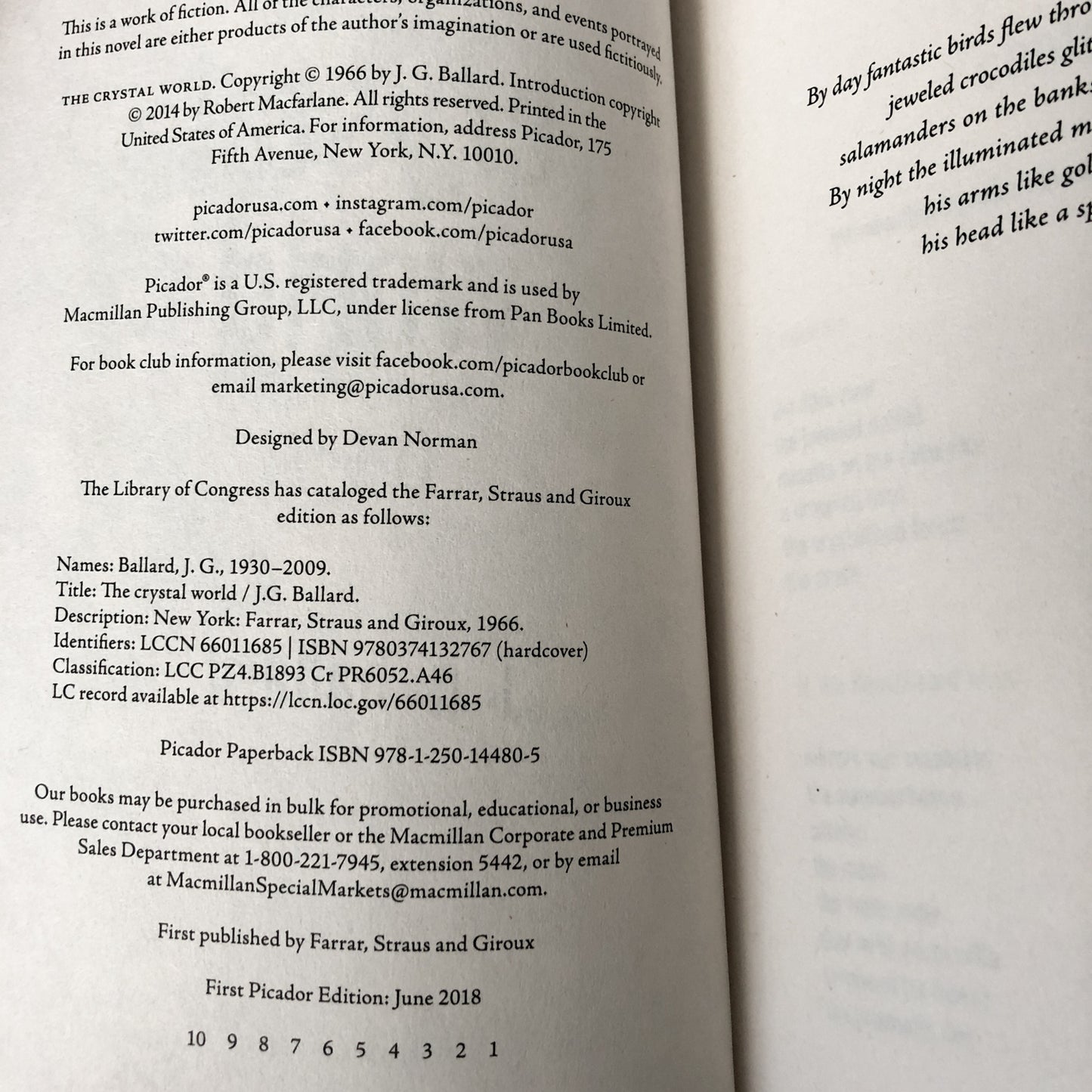 The Crystal World by J.G. Ballard [2018 TRADE PAPERBACK] - Bookshop Apocalypse