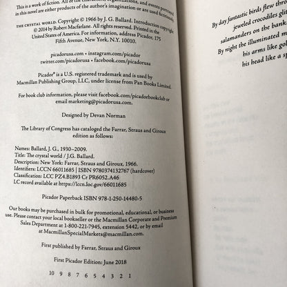 The Crystal World by J.G. Ballard [2018 TRADE PAPERBACK] - Bookshop Apocalypse