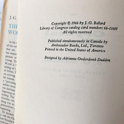 The Crystal World by J.G. Ballard [BOOK CLUB EDITION / 1966]