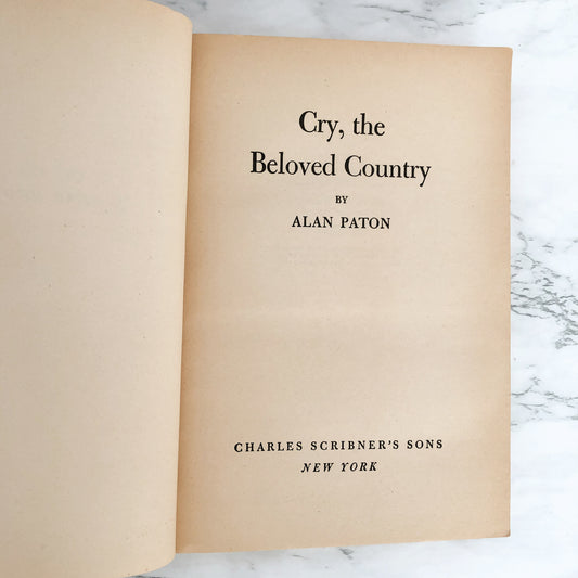Cry the Beloved Country by Alan Paton [TRADE PAPERBACK] 1948 • Scribner