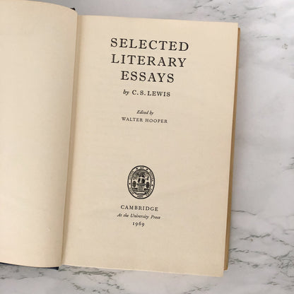 Selected Literary Essays by C.S. Lewis [FIRST EDITION / 1969]