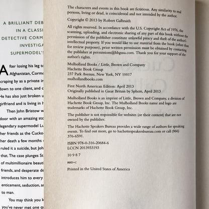 The Cuckoo's Calling by Robert Galbraith AKA J.K. Rowling [FIRST EDITION] - Bookshop Apocalypse