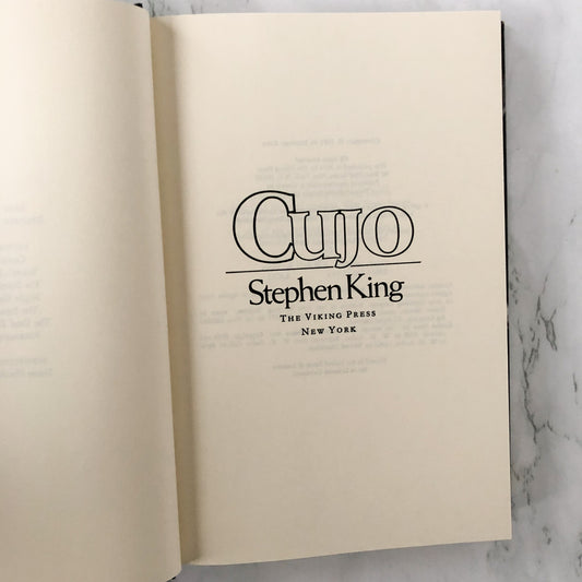 Cujo by Stephen King [FIRST BC EDITION / 1981]