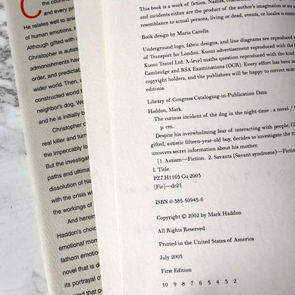 The Curious Incident of the Dog in the Night-Time by Mark Haddon [U.S. FIRST EDITION]