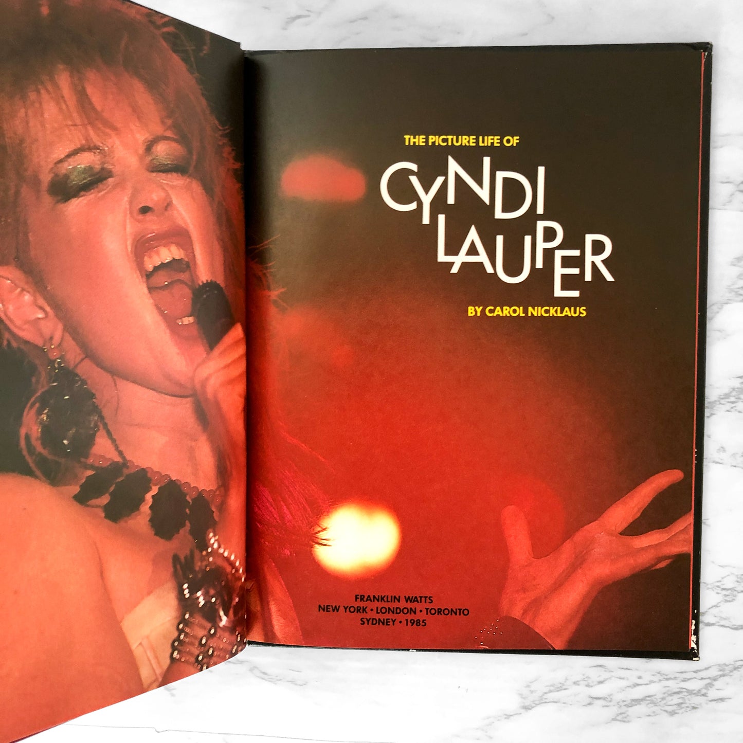 The Picture Life Of Cyndi Lauper by Carol Nicklaus [FIRST EDITION / 1985]