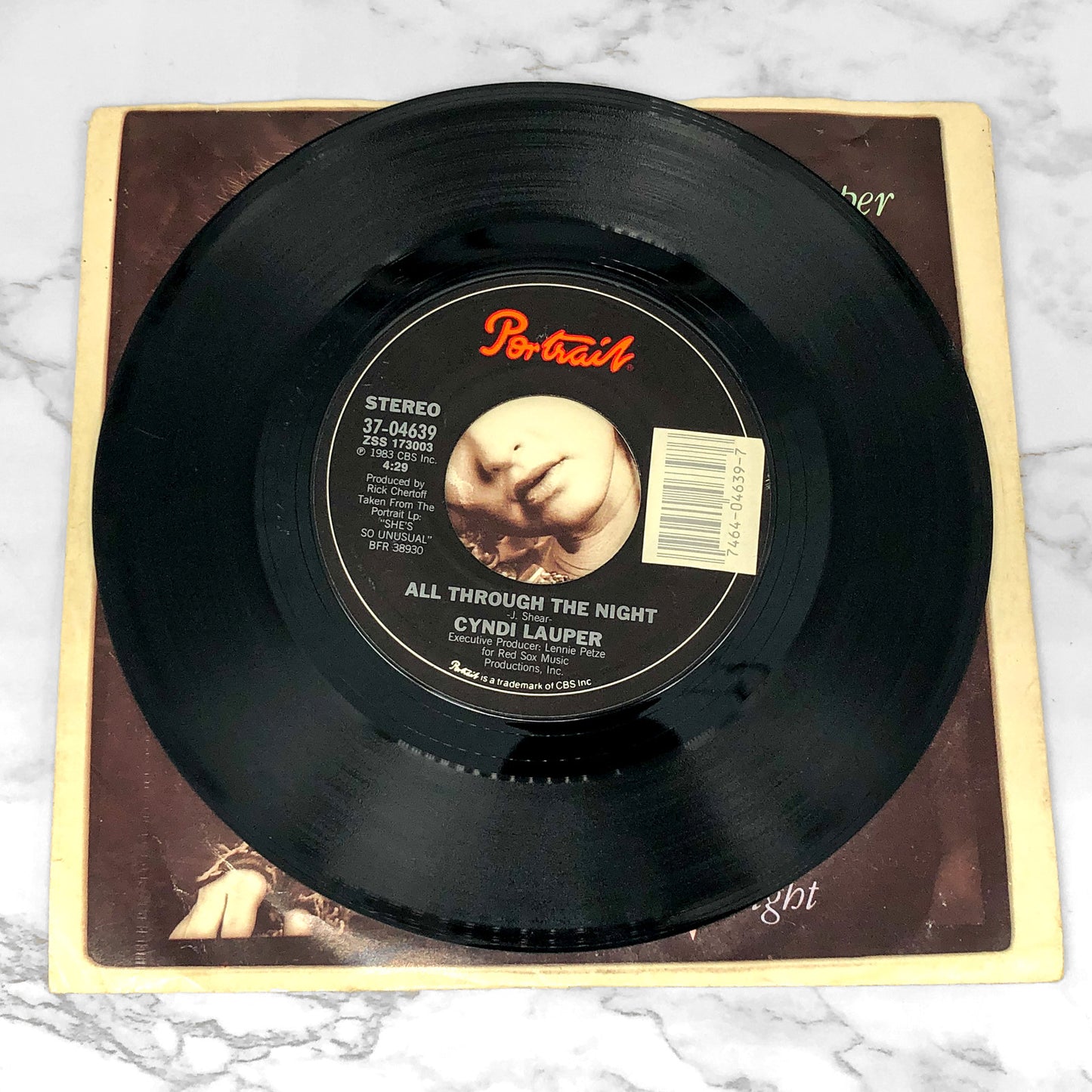 Cyndi Lauper - All Through The Night [7" VINYL SINGLE] 1986 • Portrait