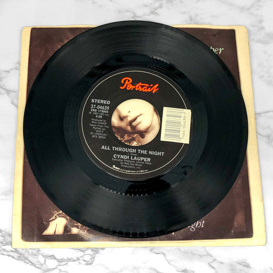 Cyndi Lauper - All Through The Night [7" VINYL SINGLE] 1986 • Portrait