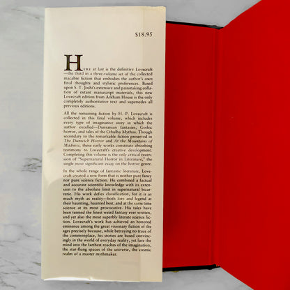 Dagon and Other Macabre Tales by H.P. Lovecraft [1987 HARDCOVER] 6th Arkham House Printing