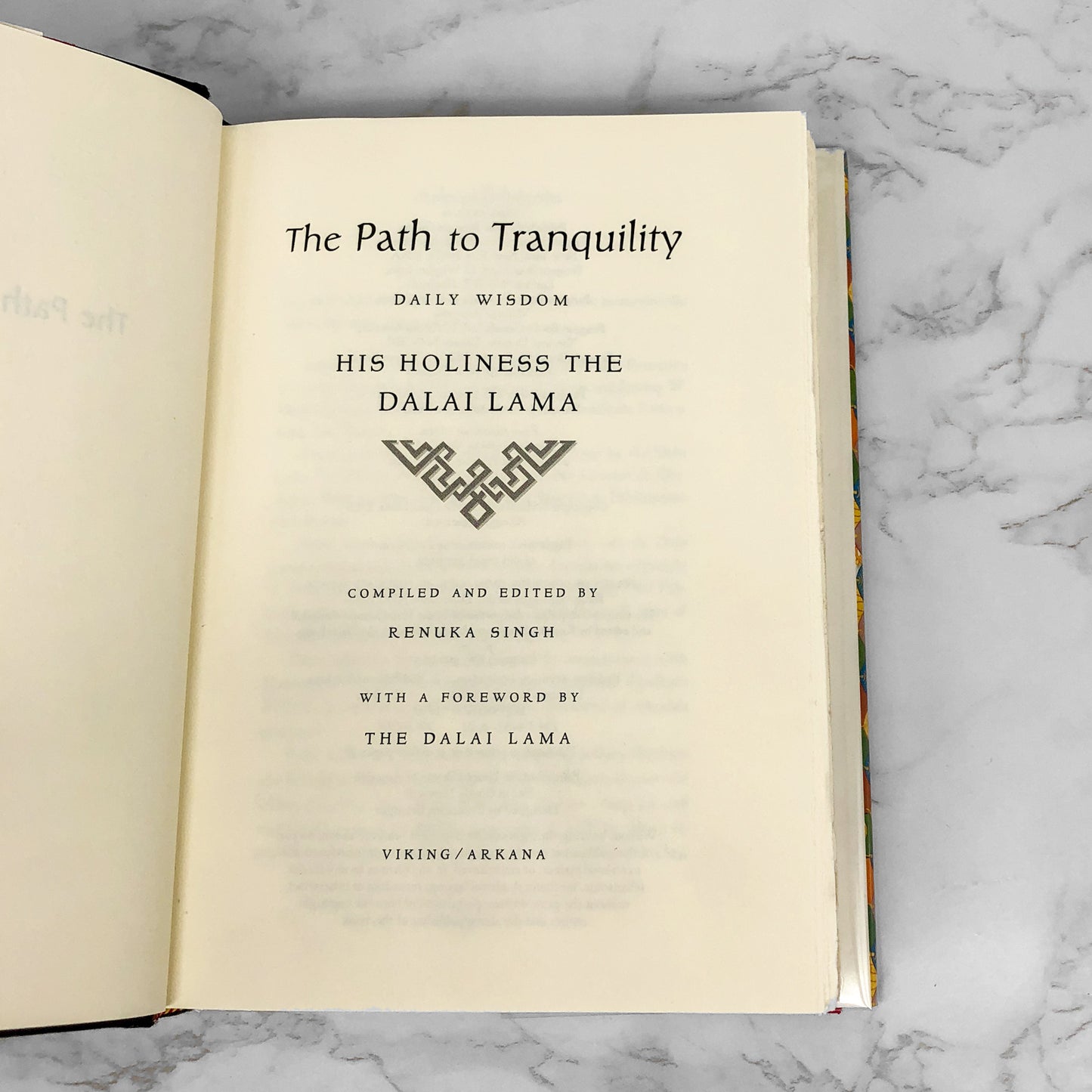The Path to Tranquiliy by Dalai Lama XIV [U.S. FIRST EDITION] 1999