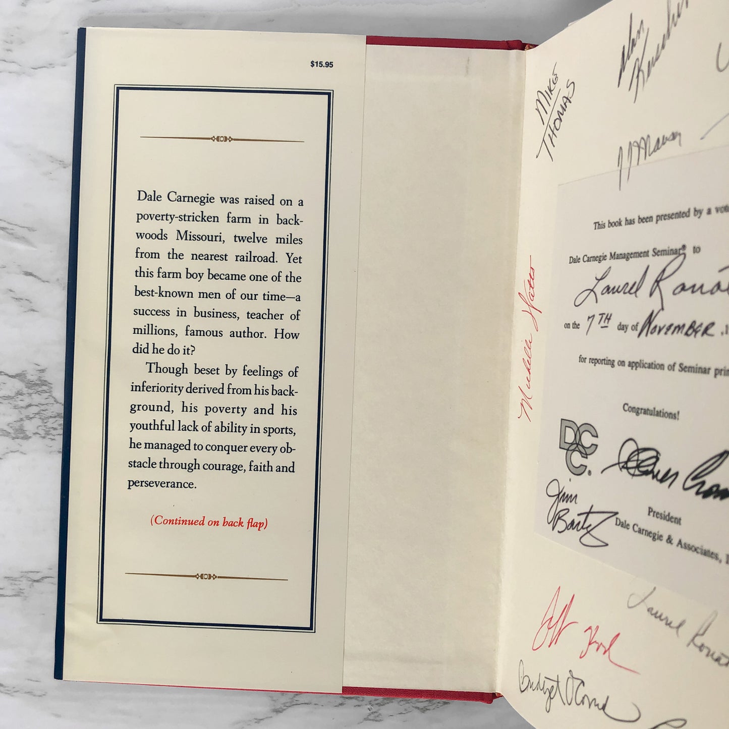 Dale Carnegie's Scrapbook edited by Dorothy Carnegie SIGNED! [FIRST EDITION / 1959]